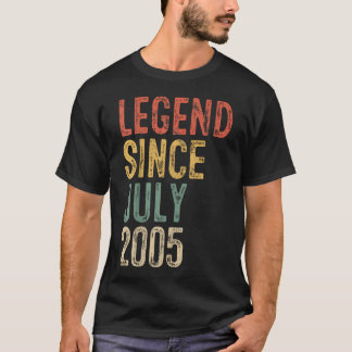Camiseta Leyenda Desde Julio 2005 Cumpleaños 21 21 Años