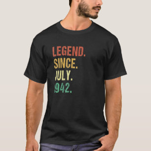 Camiseta Leyenda desde julio de 1942 Cumpleaños 80 años