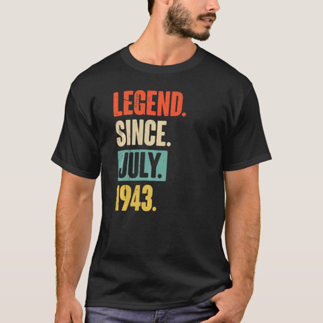 Camiseta Leyenda desde julio de 1943 79 años (Anverso)
