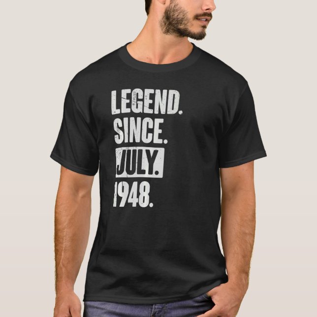 Camiseta Leyenda desde julio de 1948 74 años (Anverso)