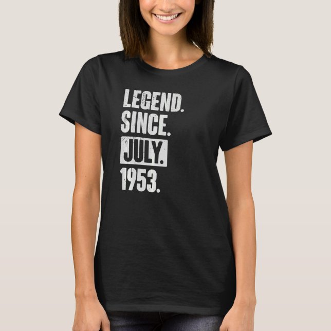 Camiseta Leyenda desde julio de 1953 69 años (Anverso)
