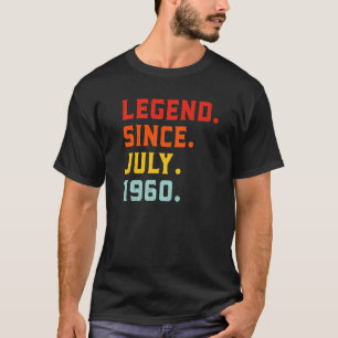 Camiseta Leyenda desde julio de 1960 62ª cosecha de cumplea