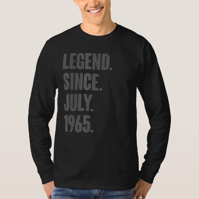 Camiseta Leyenda desde julio de 1965 57 años 57º cumpleaños (Anverso)
