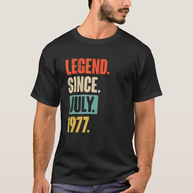 Camiseta Leyenda desde julio de 1977 45 años (Anverso)