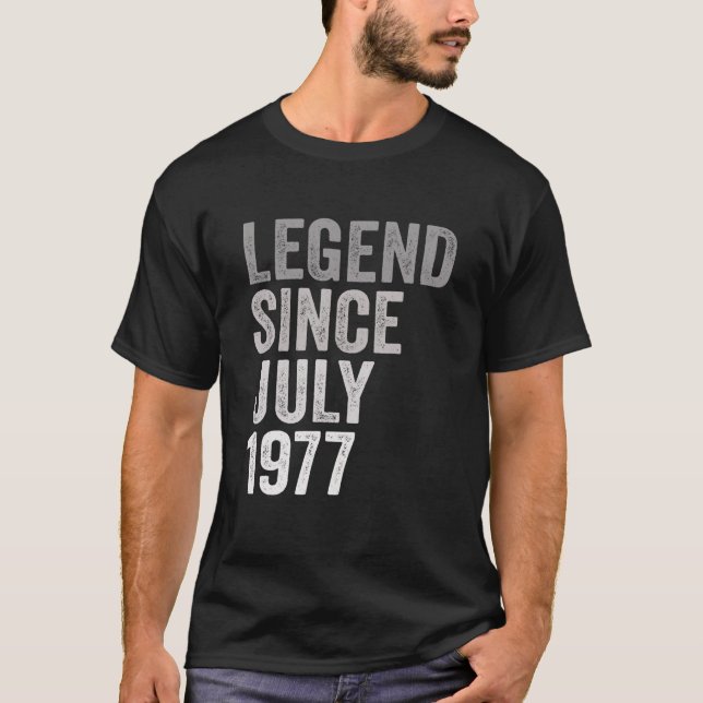 Camiseta Leyenda Desde Julio De 1977 Impresionante De 44 Añ (Anverso)