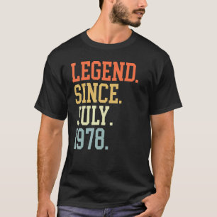 Camiseta Leyenda Desde Julio De 1978 Para Hombres Mujeres J