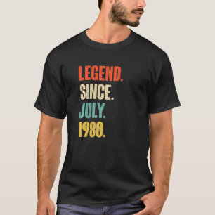 Camiseta Leyenda desde julio de 1980 Regalo de 42 años 42º
