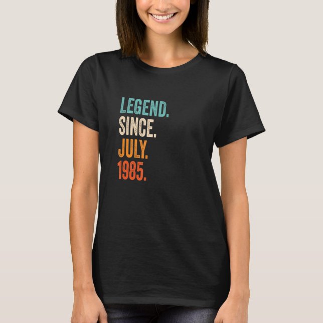 Camiseta Leyenda desde julio de 1985 38º cumpleaños (Anverso)