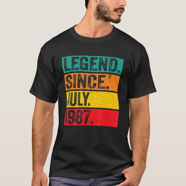 Camiseta Leyenda desde julio de 1987 35º cumpleaños 35 años (Anverso)