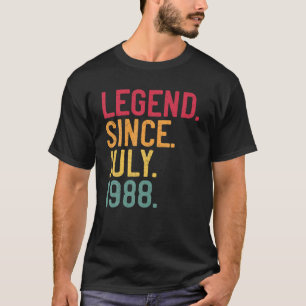 Camiseta Leyenda Desde Julio De 1988 33º Cumpleaños 33 Años