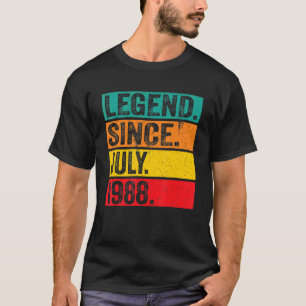 Camiseta Leyenda desde julio de 1988 34º cumpleaños 34 años