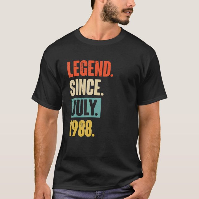 Camiseta Leyenda desde julio de 1988 34 años (Anverso)