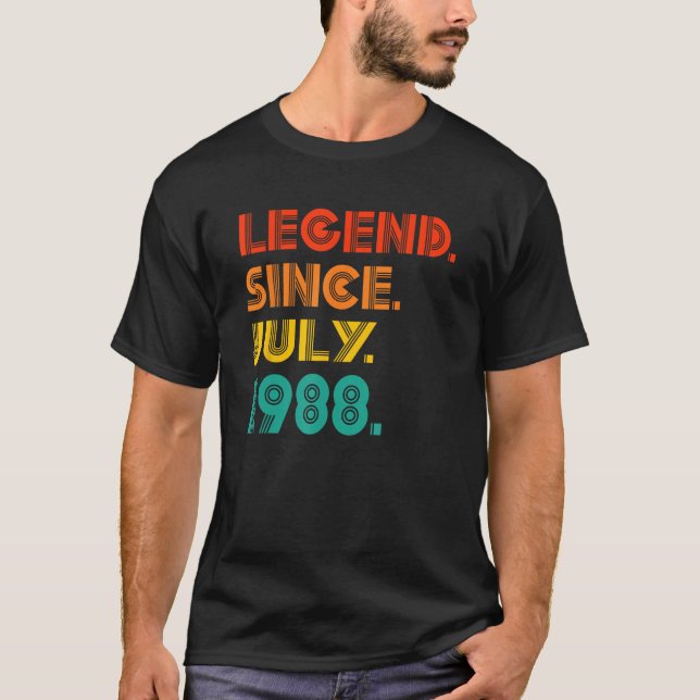 Camiseta Leyenda Desde Julio De 1988 Nacimiento De Idea De  (Anverso)