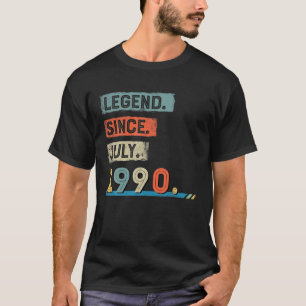 Camiseta Leyenda Desde Julio De 1990 31Años Hombres