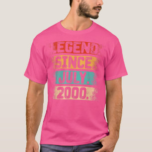 Camiseta Leyenda desde julio de 2000 Vintage 22 años 22nd B