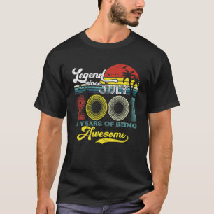 Camiseta Leyenda Desde Julio De 2001 20º Cumpleaños 20 Años