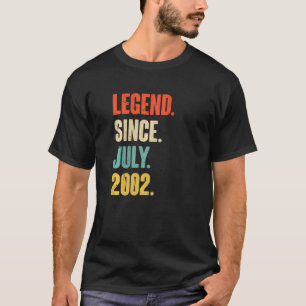 Camiseta Leyenda desde julio de 2002 Regalo de 20 años 20 c