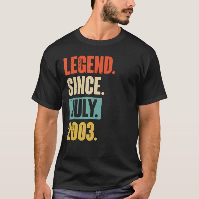 Camiseta Leyenda desde julio de 2003 19 años (Anverso)