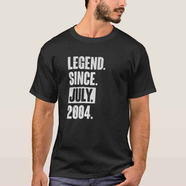 Camiseta Leyenda desde julio de 2004 18 años (Anverso)