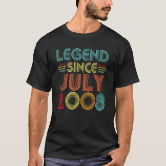 Camiseta Leyenda Desde Julio De 2008 Cumpleaños Año 2008 Vi