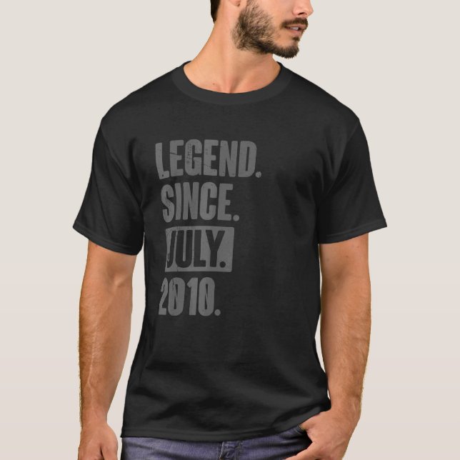 Camiseta Leyenda desde julio de 2010 12 años (Anverso)