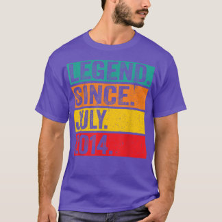 Camiseta Leyenda desde julio de 2014 8 cumpleaños 8 años Vi
