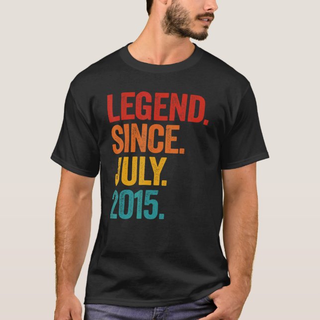 Camiseta Leyenda desde julio de 2015 7º cumpleaños 7 años B (Anverso)