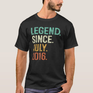 Camiseta Leyenda desde julio de 2016 6º cumpleaños 6 años B
