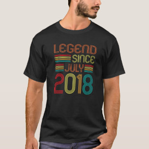 Camiseta Leyenda desde julio de 2018 4 años cuarto cumpleañ