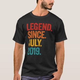 Camiseta Leyenda desde julio de 2019 Tercer cumpleaños 3 añ