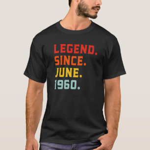 Camiseta Leyenda desde junio de 1960 62ª cosecha de cumplea