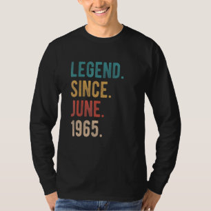 Camiseta Leyenda desde junio de 1965 57 años cumpleaños 57
