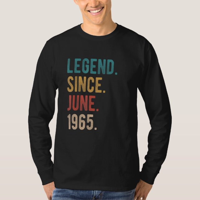 Camiseta Leyenda desde junio de 1965 57 años cumpleaños 57 (Anverso)