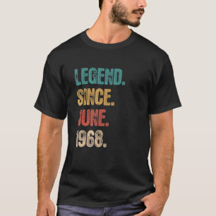 Camiseta Leyenda desde junio de 1968 54 años cumpleaños 54