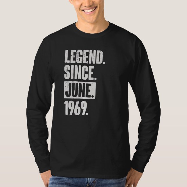 Camiseta Leyenda desde junio de 1969 53 años (Anverso)