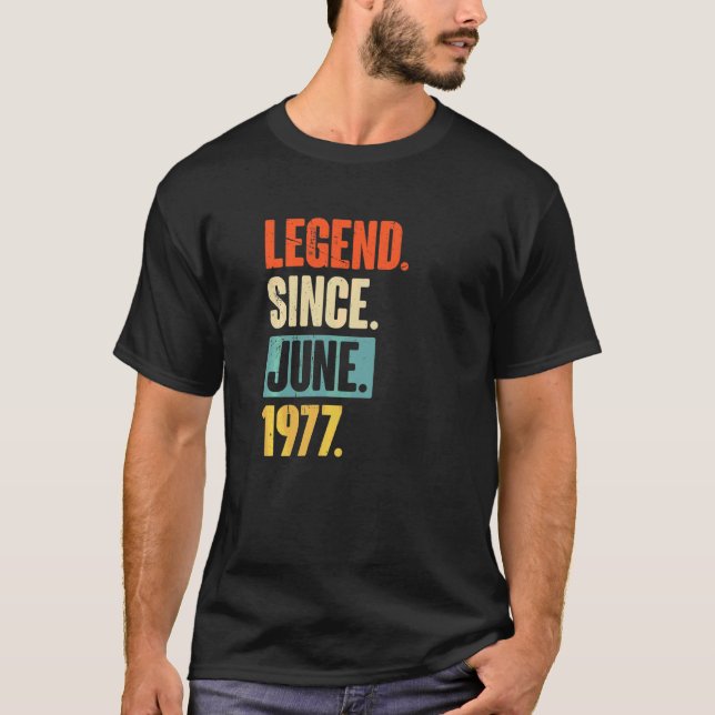 Camiseta Leyenda desde junio de 1977 45 años (Anverso)