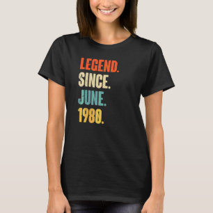 Camiseta Leyenda desde junio de 1980 42 años