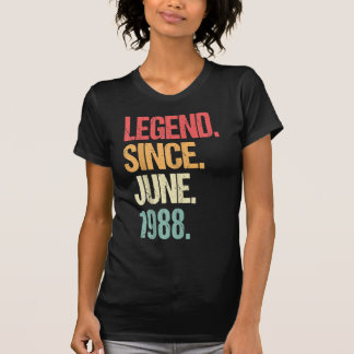 Camiseta leyenda desde junio de 1988 31st cumpleaños regalo