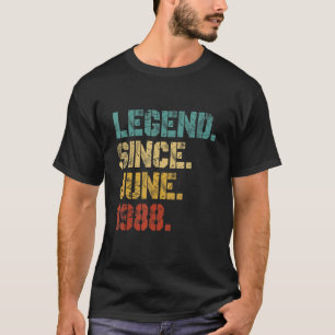 Camiseta Leyenda desde junio de 1988 34º cumpleaños