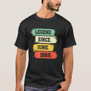 Camiseta Leyenda desde junio de 1989 U2013 Feliz cumpleaños