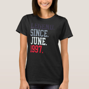 Camiseta Leyenda Desde Junio De 1997 Para Hombres Mujeres J