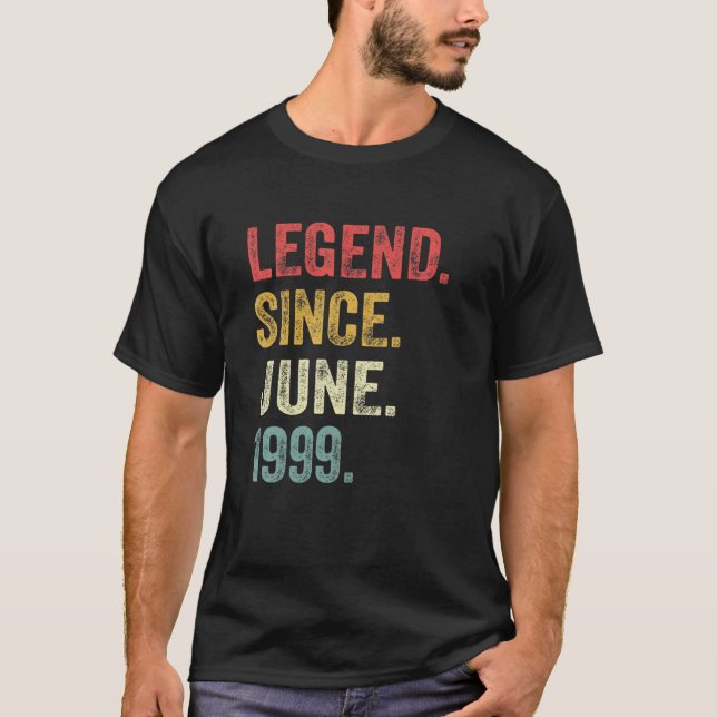 Camiseta Leyenda Desde Junio De 1999 22º Regalo De Cumpleañ (Anverso)