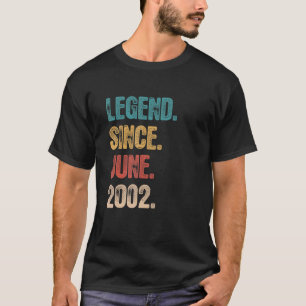 Camiseta Leyenda desde junio de 2002 20 años cumpleaños 20