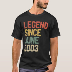 Camiseta Leyenda Desde Junio De 2003 18º Cumpleaños 18 Años