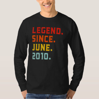 Camiseta Leyenda desde junio de 2010 12ª cosecha de cumplea