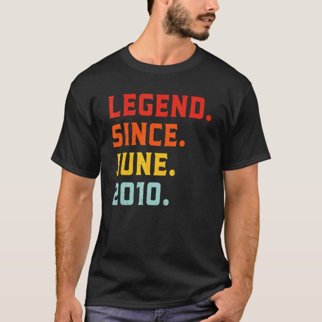 Camiseta Leyenda desde junio de 2010 12ª cosecha de cumplea (Anverso)