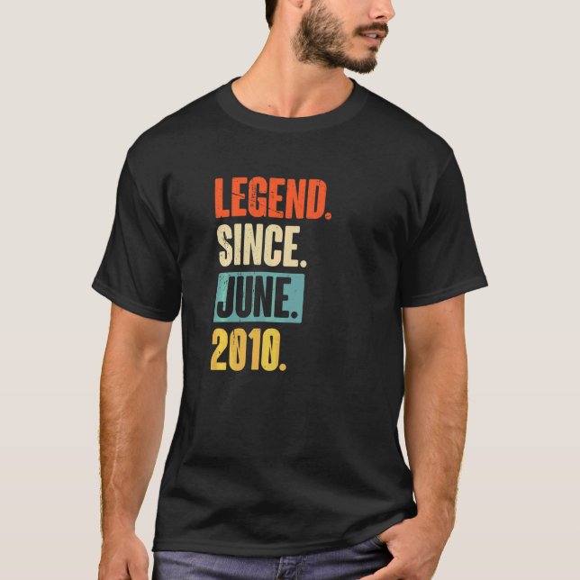 Camiseta Leyenda desde junio de 2010 12 años (Anverso)
