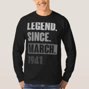 Camiseta Leyenda desde marzo de 1941 Cumpleaños 82ª Decorac