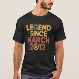 Camiseta Leyenda desde marzo de 2012 Cumpleaños 13 13 años