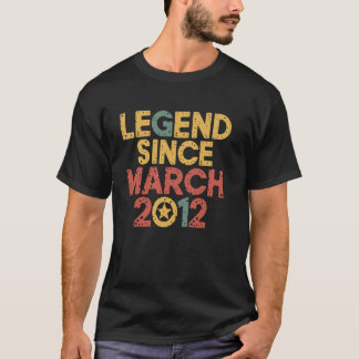 Camiseta Leyenda desde marzo de 2012 Cumpleaños 13  13 años